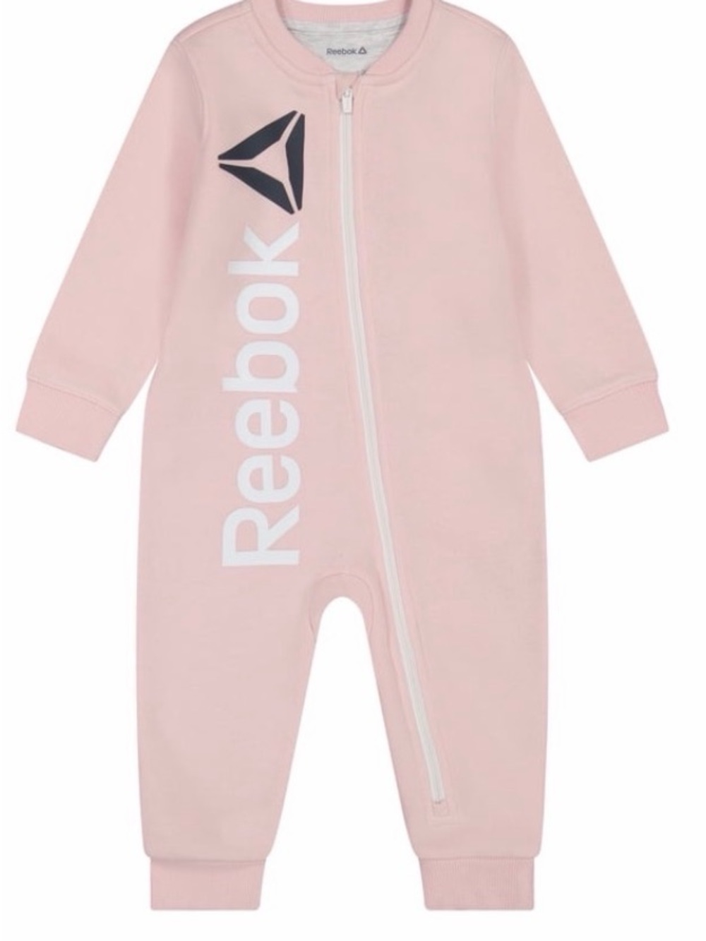 Reebok Pink Baby One-Piece Zip Romper size 6/9 months
